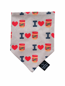 I Heart Peanut Butter Dog Bandana