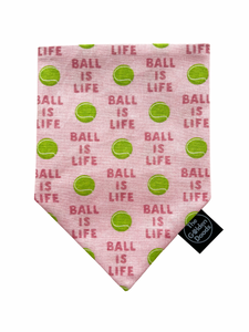 Ball Is Life On Pink Dog Bandana