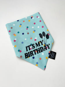 Light Blue Birthday Dog Bandana