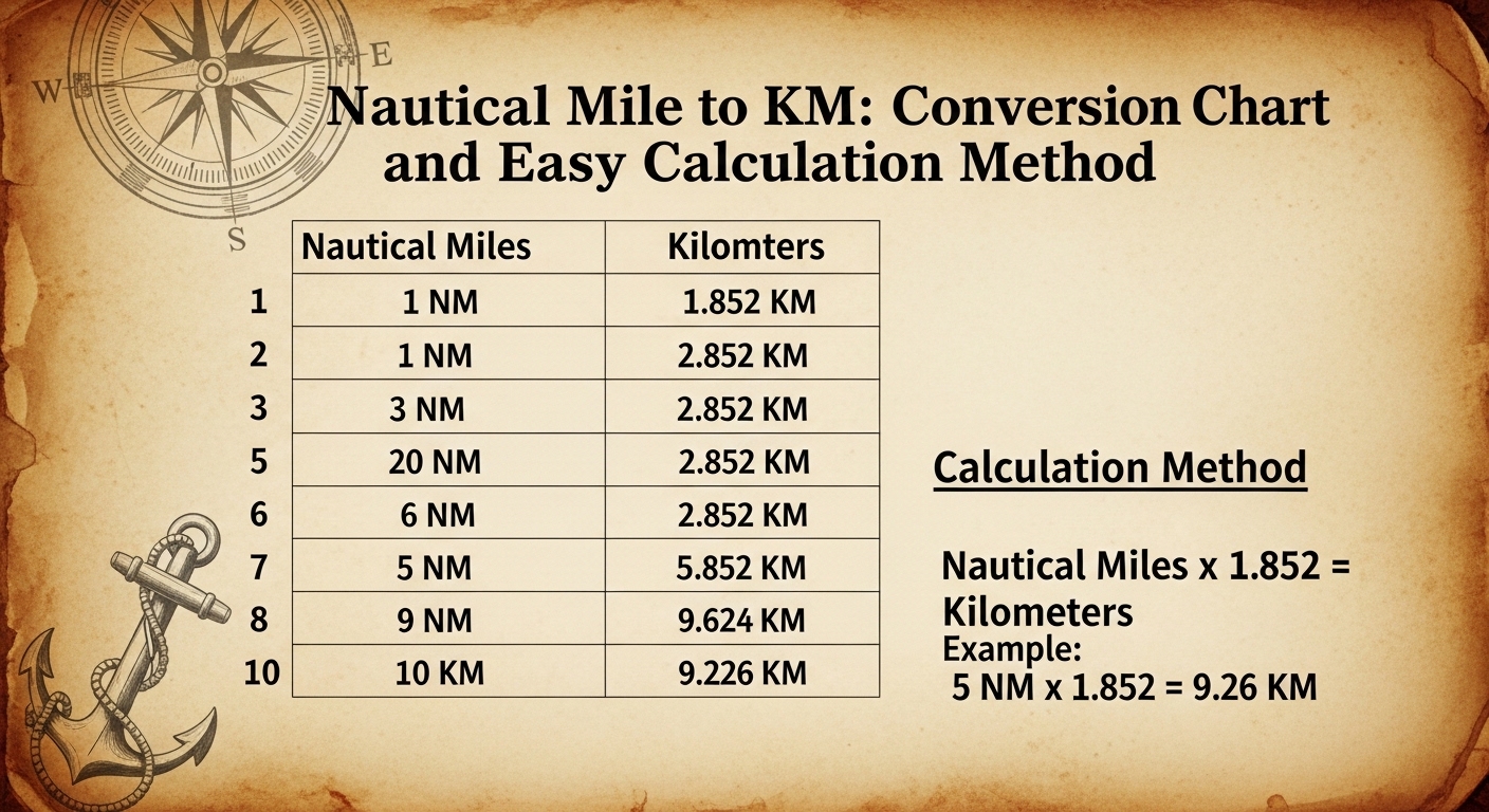 1 nautical mile to km